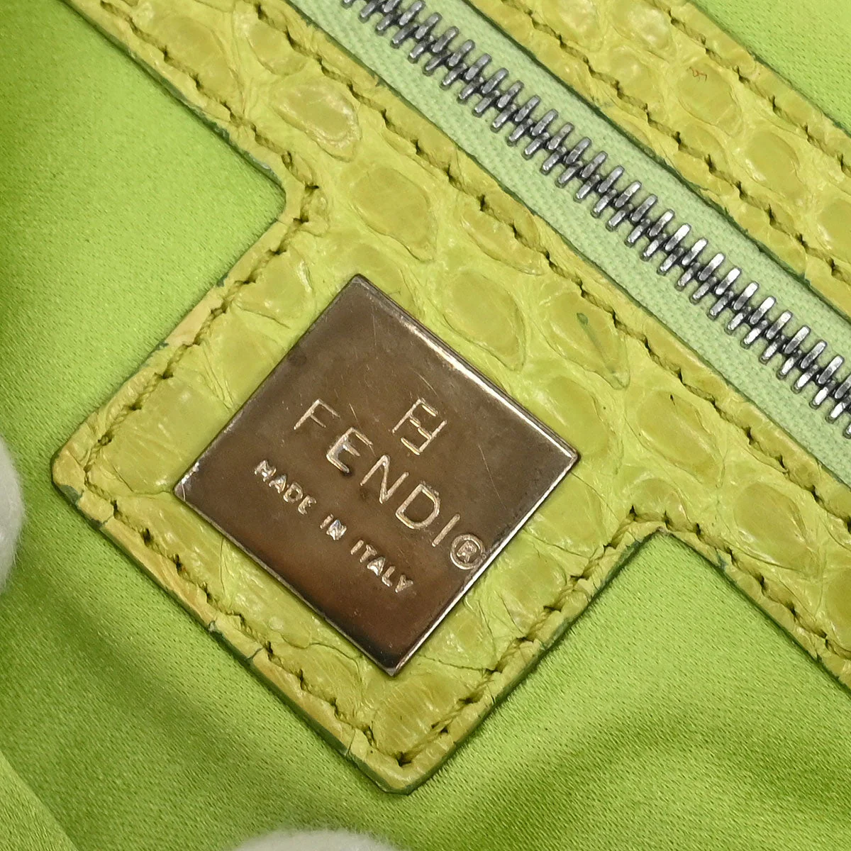 Fendi Beige Zucca Baguette Handbag - Image 9