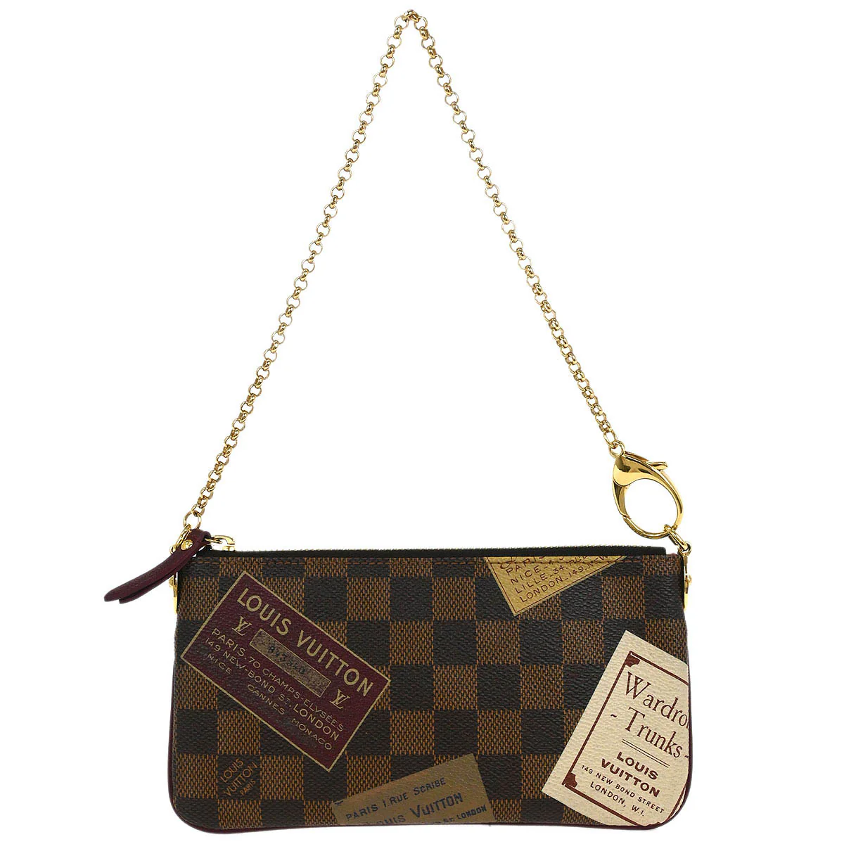 Louis Vuitton Damier Pochette Milla MM Chain Handbag N63080