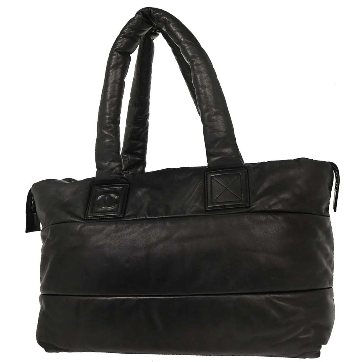 Chanel 2008-2009 Black Calfskin Coco Cocoon Tote Handbag - Image 2