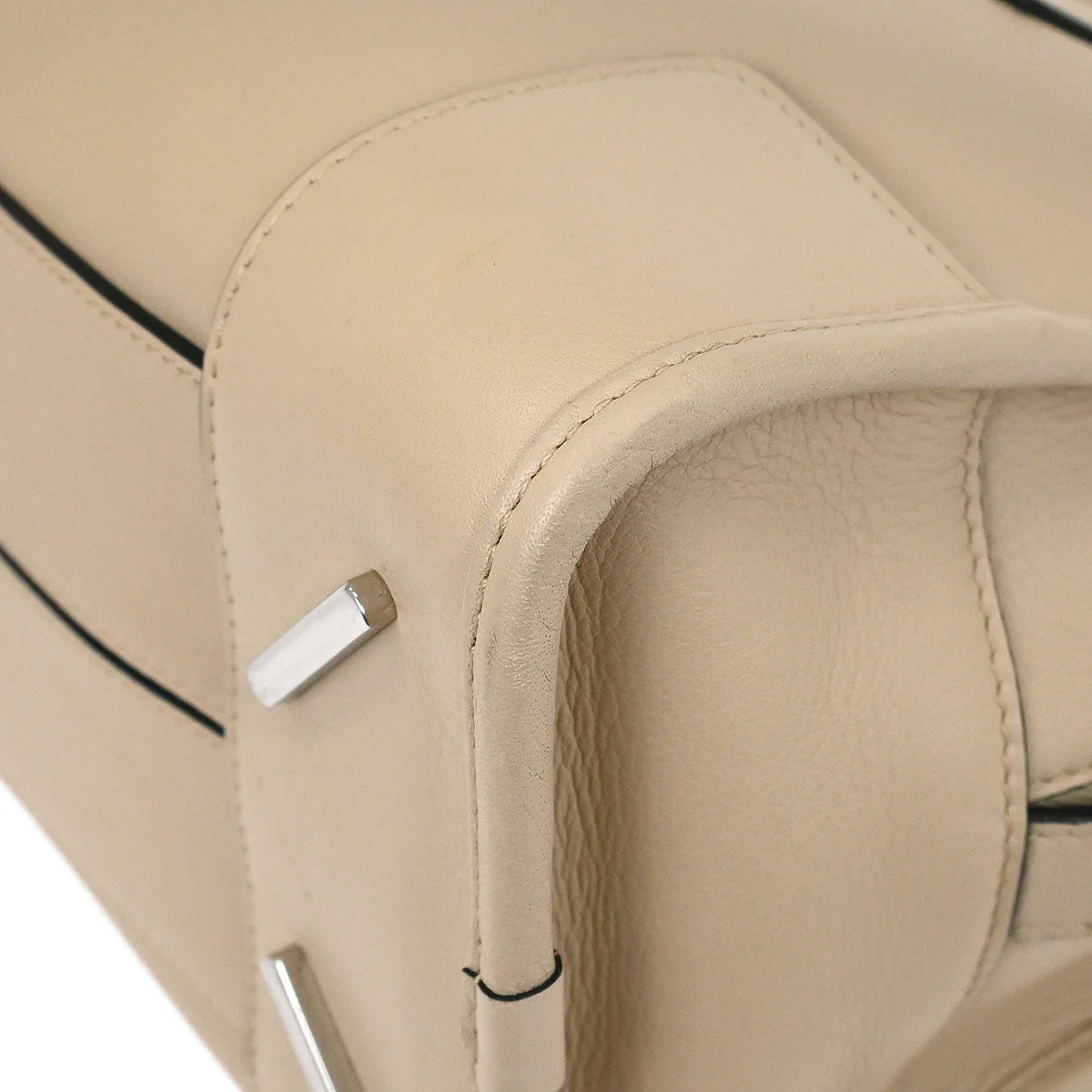 Loewe Beige Leather Amazona 28 2way Shoulder Handbag - Image 3