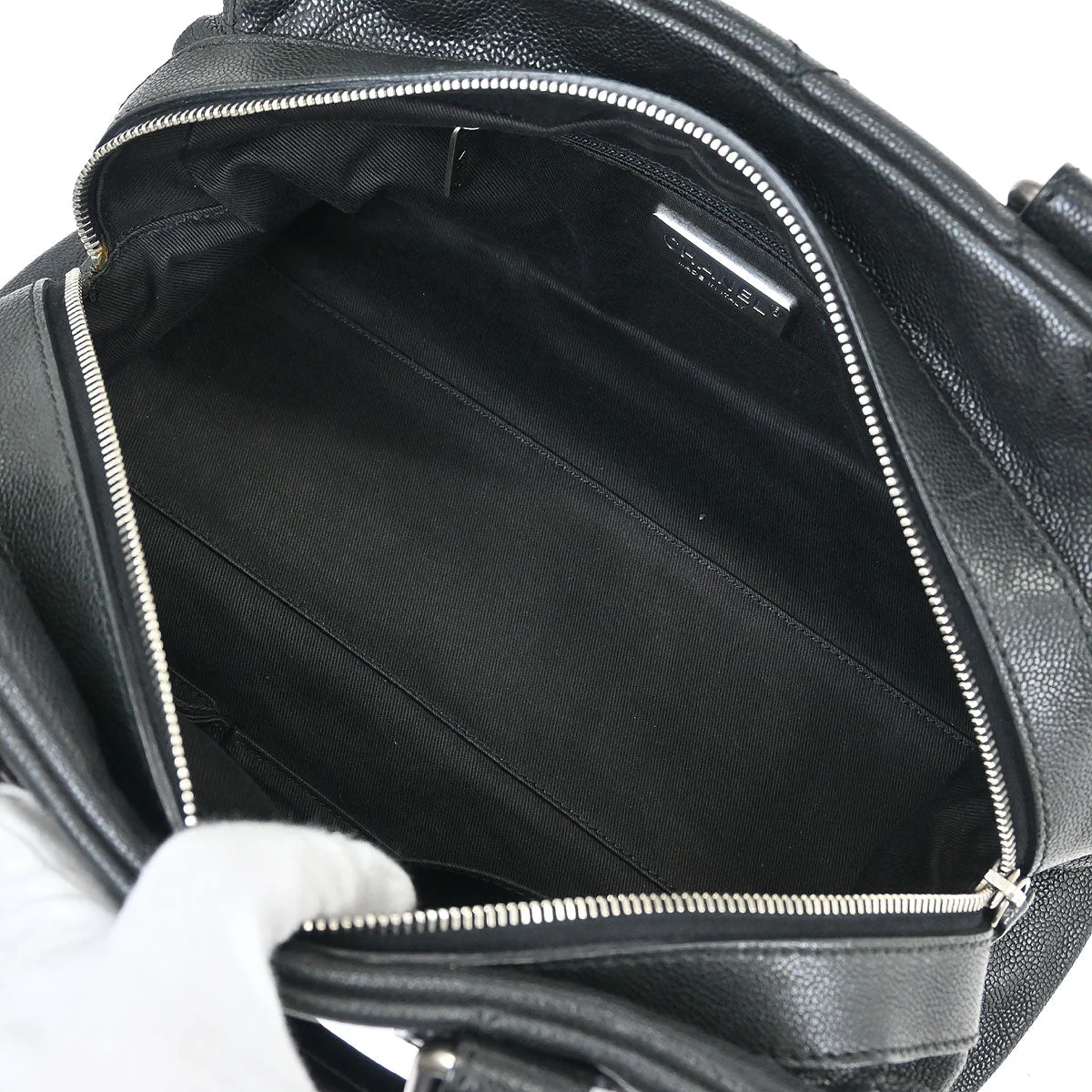 Chanel 2005-2006 Black Caviar Wild Stitch Handbag - Image 8