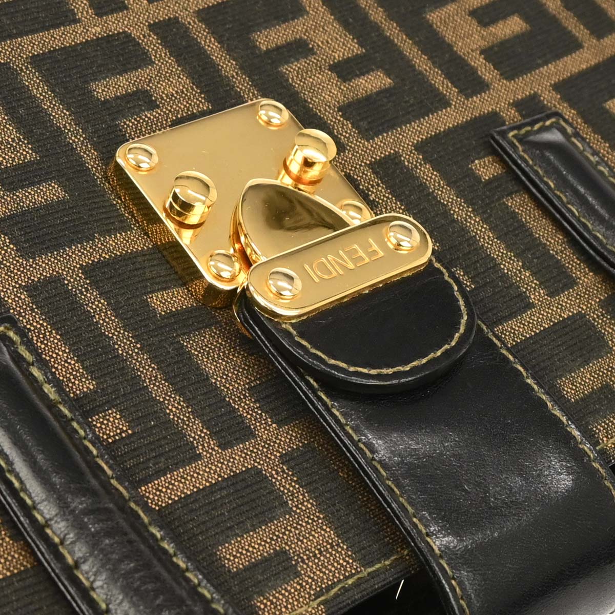 Fendi Brown Zucca Handbag - Image 4