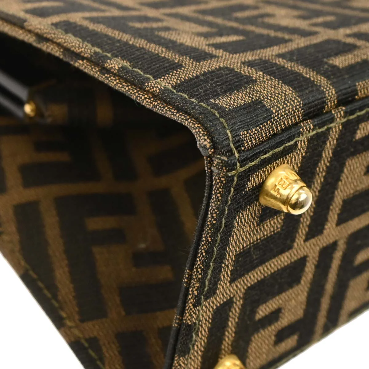 Fendi Brown Zucca Handbag - Image 6