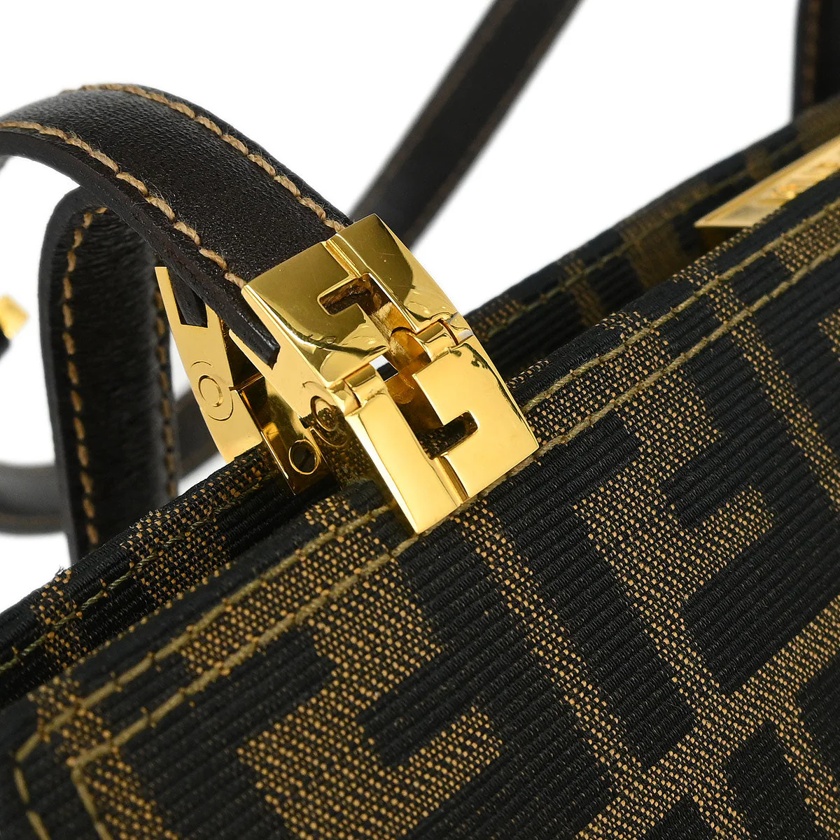 Fendi Brown Zucca Handbag - Image 4