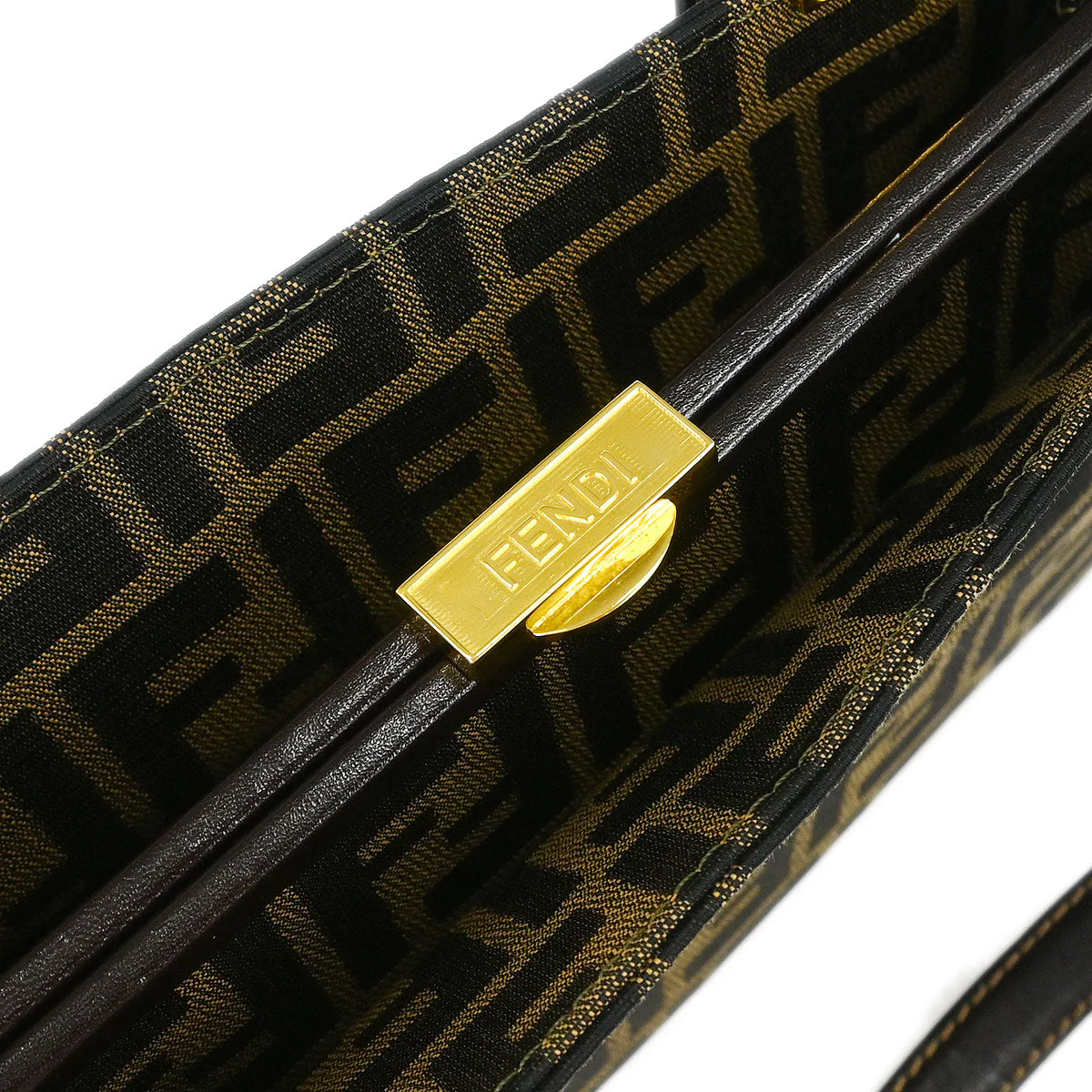 Fendi Brown Zucca Handbag - Image 7