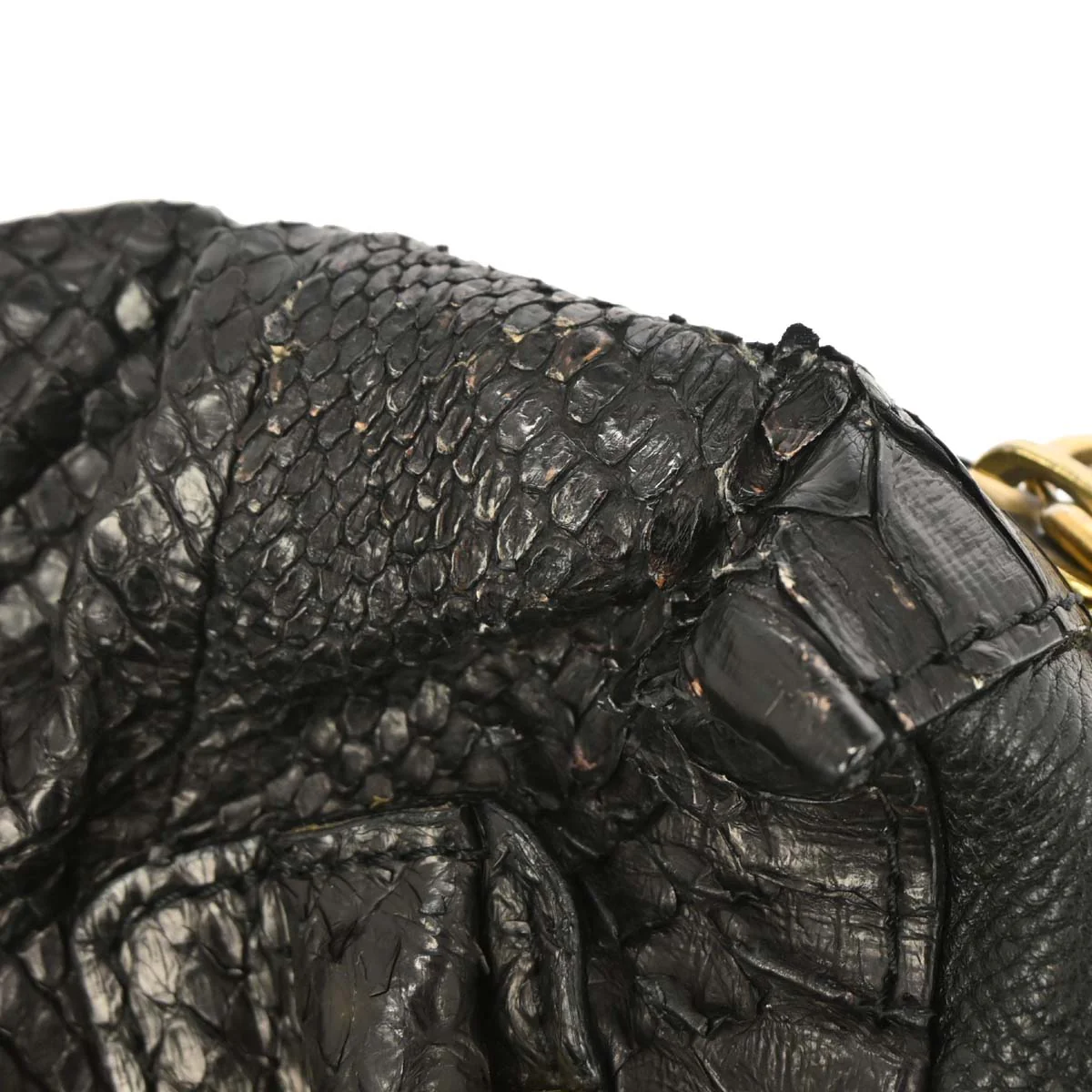 Chloe * Black Python Paraty 2way Shoulder Handbag - Image 10