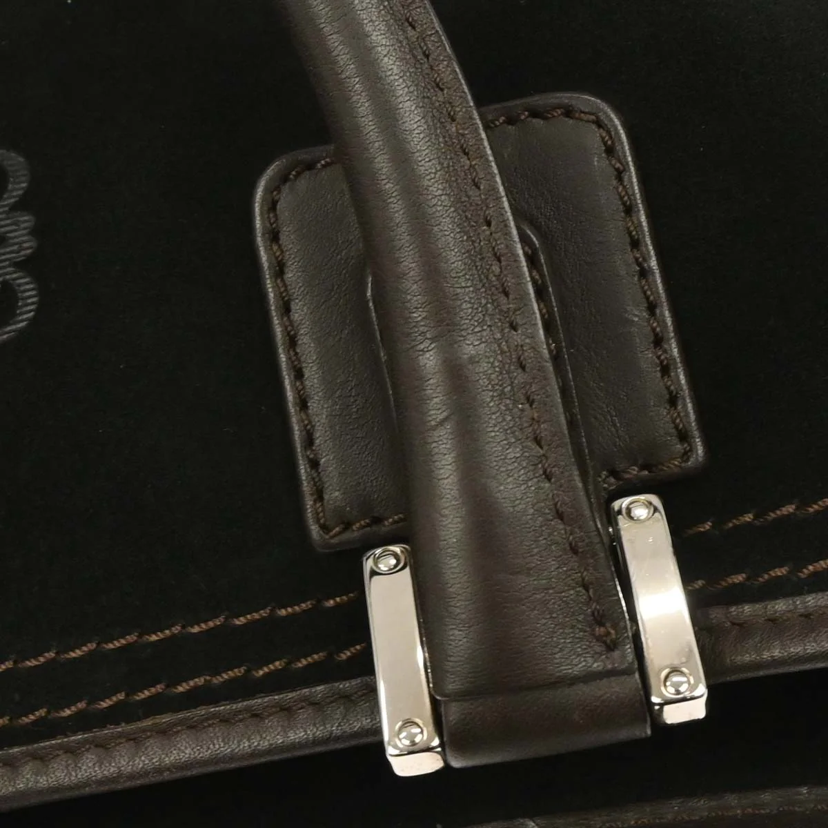 Loewe Black Suede Amazona Handbag - Image 6