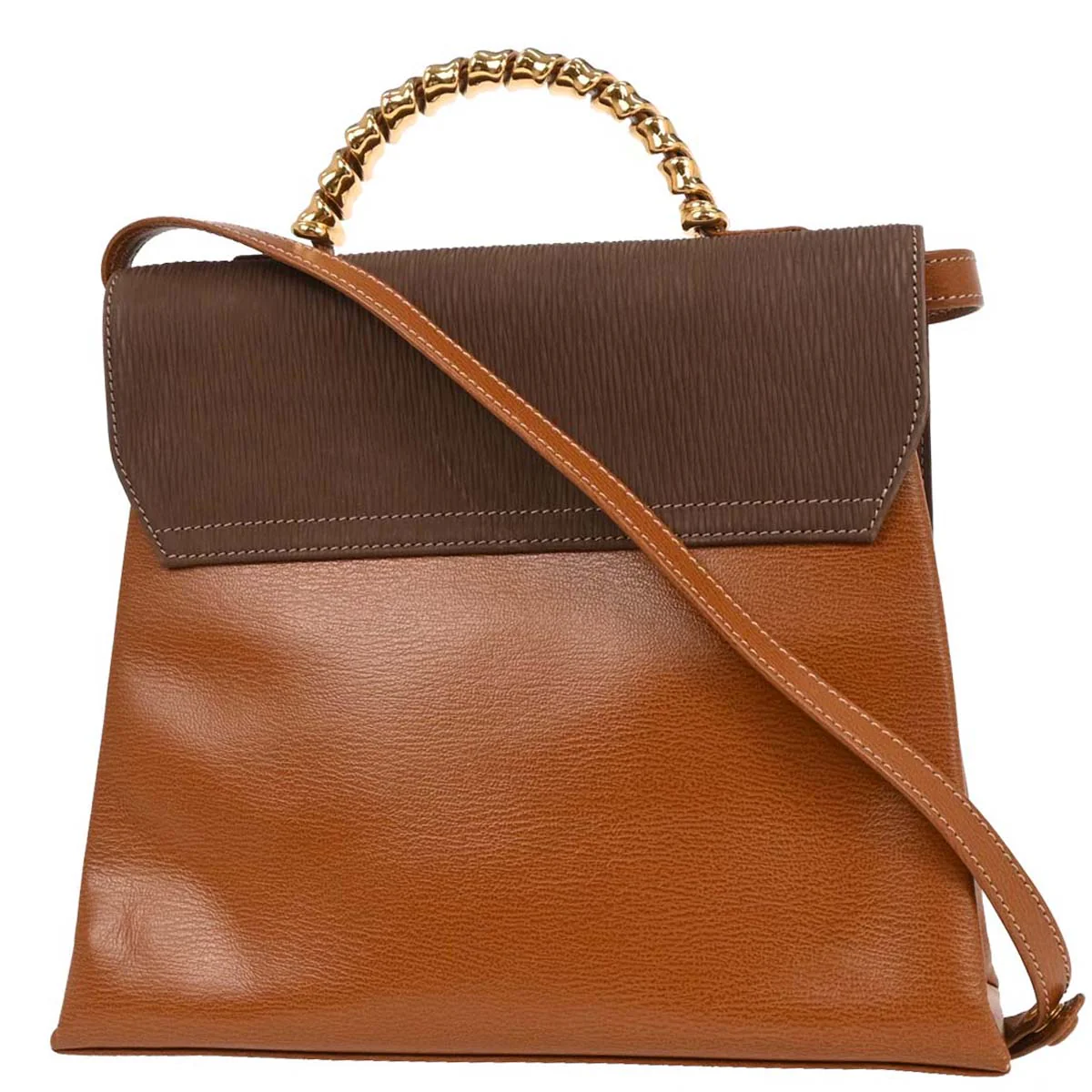Loewe Brown Leather Velazquez 2way Shoulder Handbag - Image 2