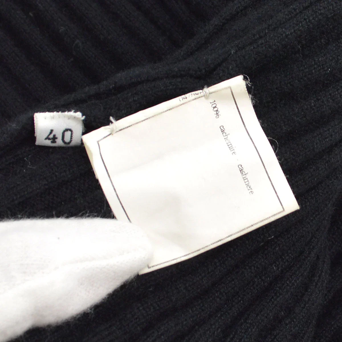 Chanel 1996 logo-patch ribbed cashmere jumper #40 - Image 10