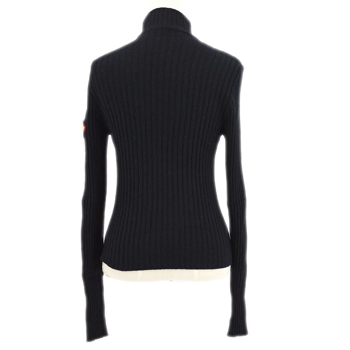 Chanel 1996 logo-patch ribbed cashmere jumper #40 - Image 3