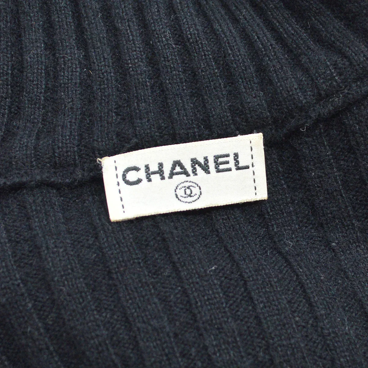 Chanel 1996 logo-patch ribbed cashmere jumper #40 - Image 9