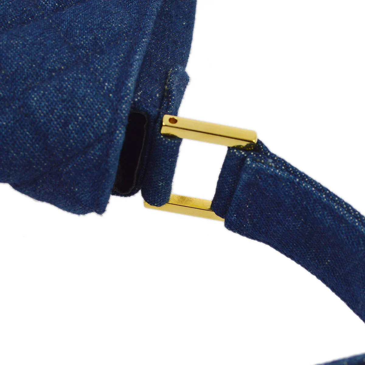 Chanel 1989-1991 Denim Straight Flap Shoulder Bag - Image 7