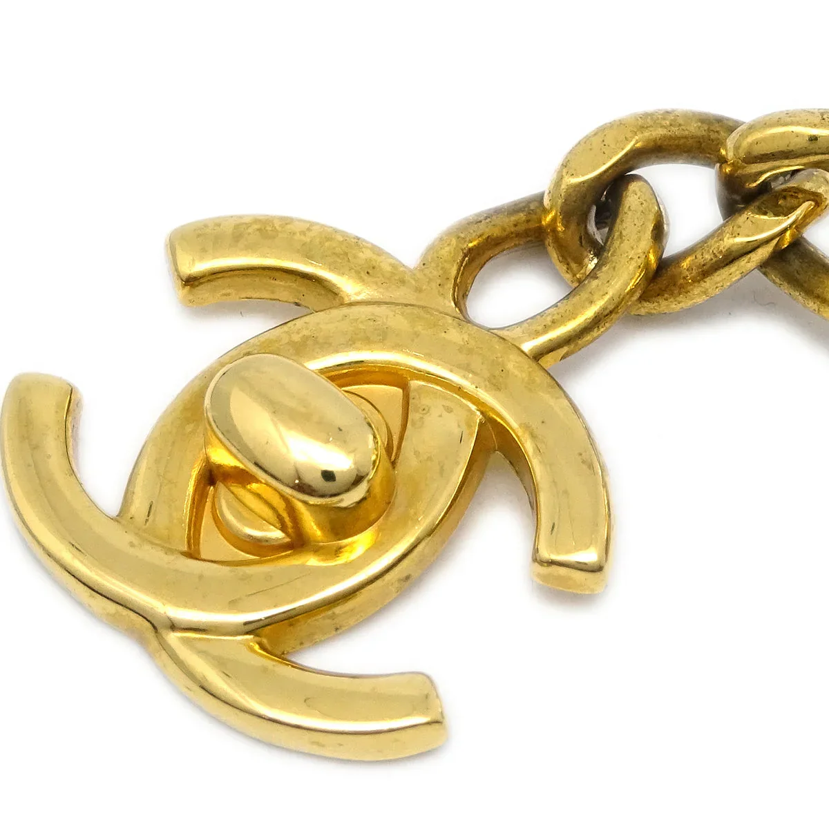 Chanel Dangle Turnlock Earrings Clip-On Gold 96A - Image 2