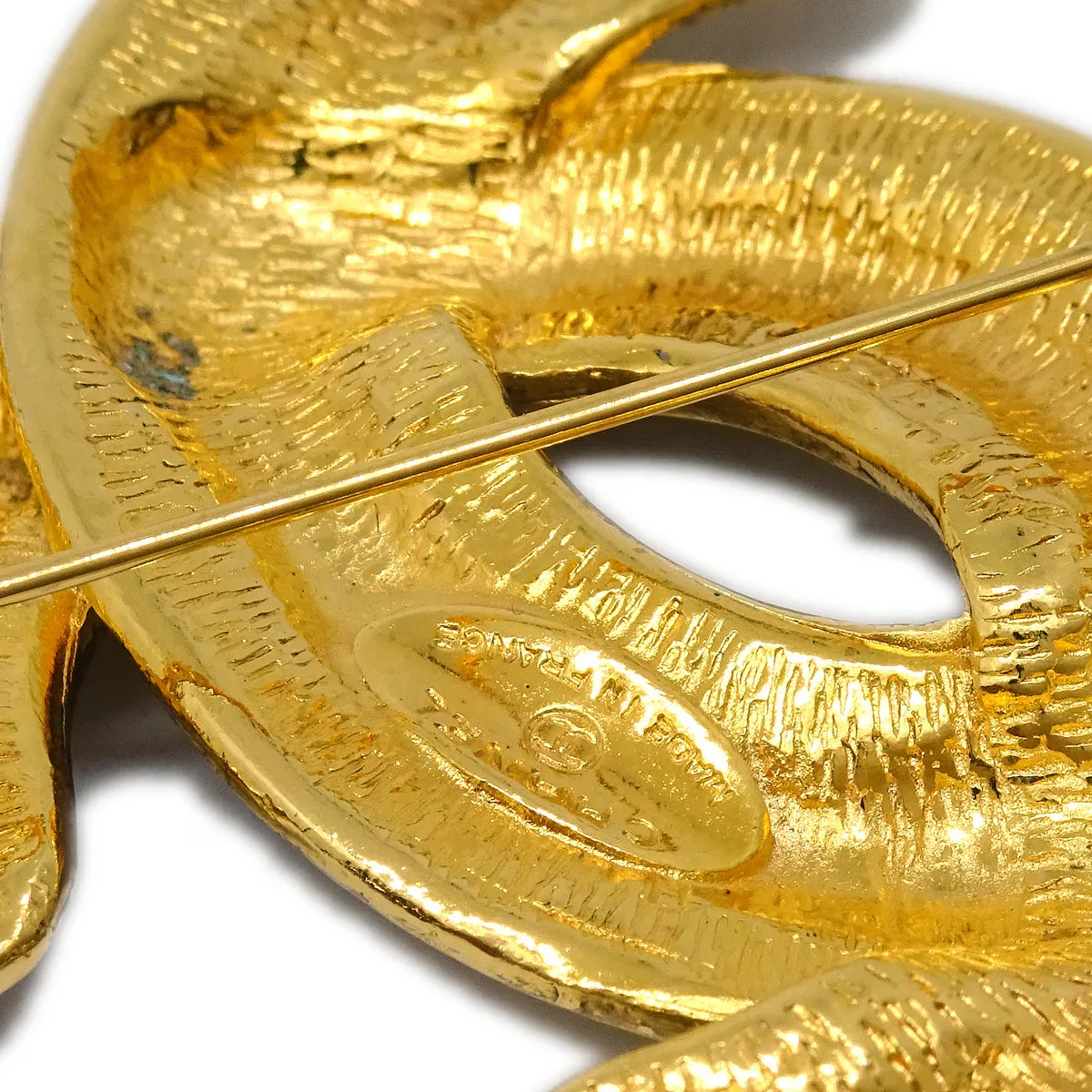 Chanel CC Brooch Pin Large Gold 1152 - Image 4