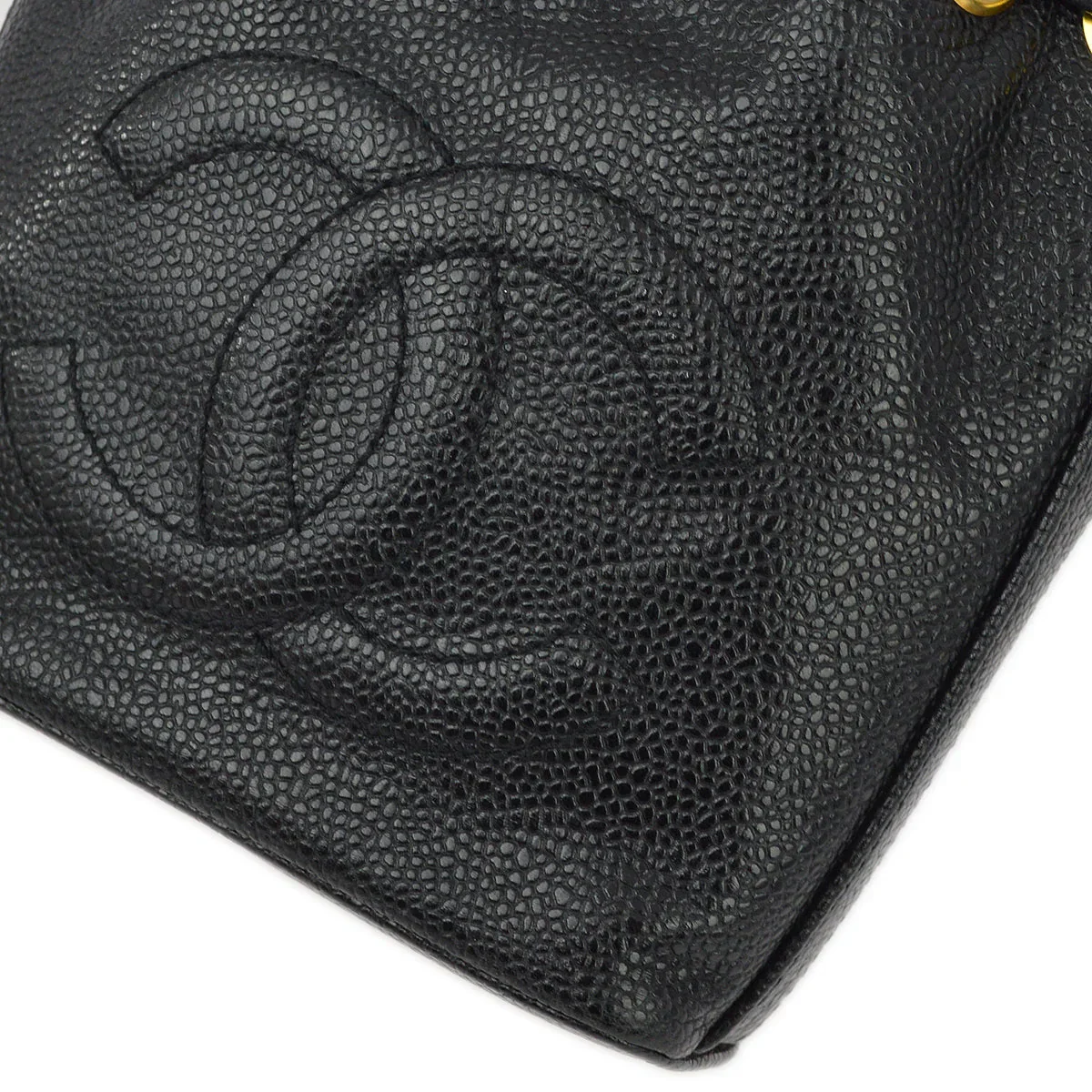 Chanel Black Caviar Bucket Shoulder Bag - Image 6
