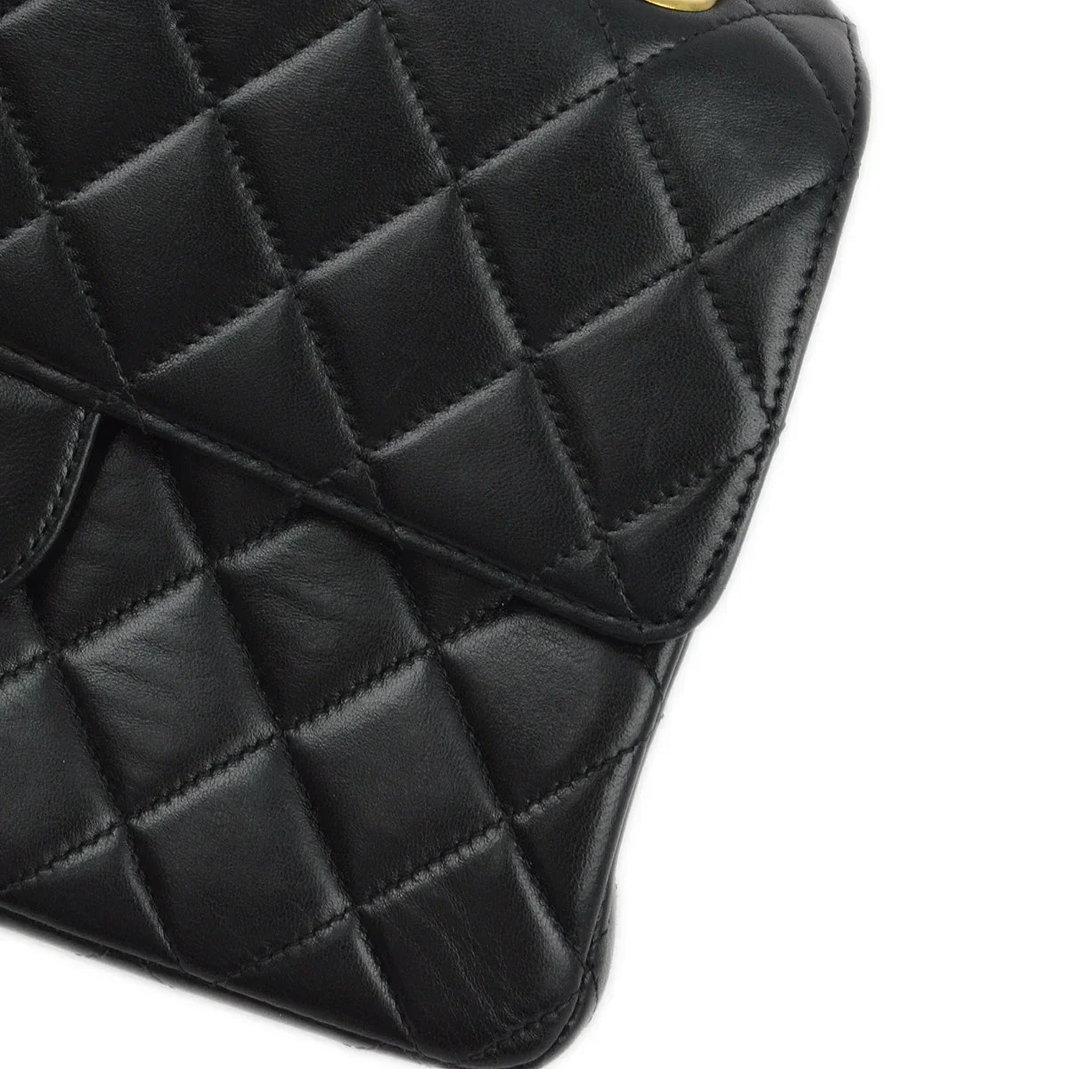 Chanel 1994-1996 Black Lambskin Double Sided Classic Flap Shoulder Bag - Image 10