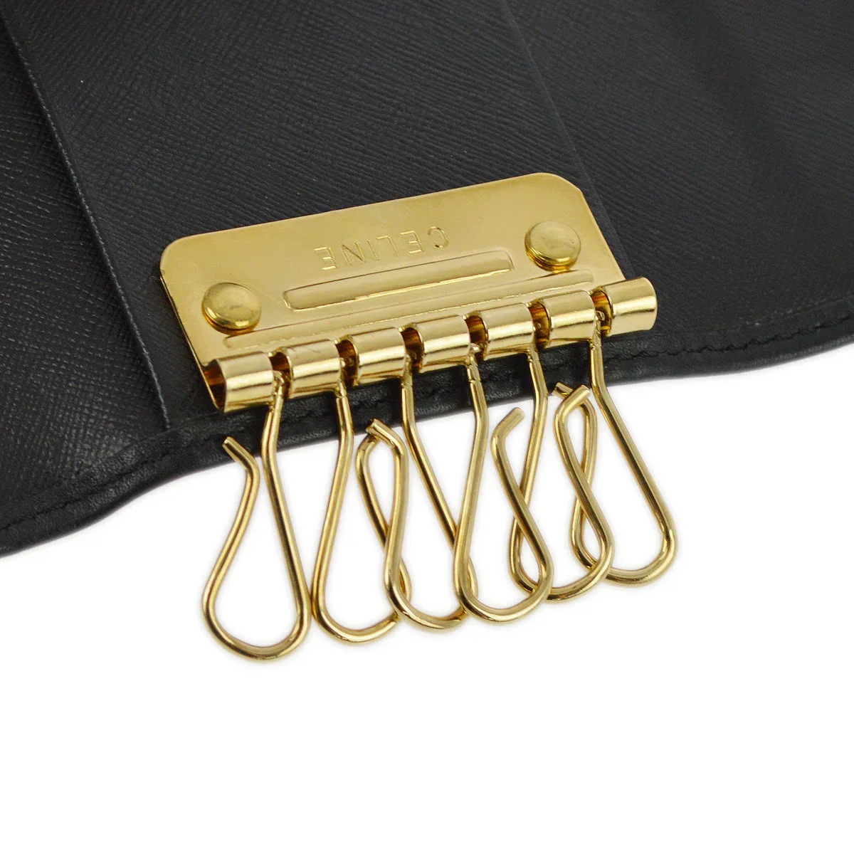 Celine Black Macadam Key Case Small Good - Image 5