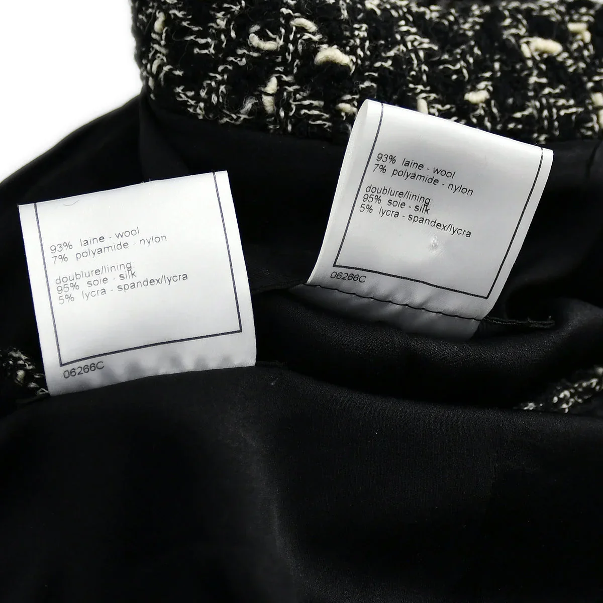 Chanel Jacket Skirt Suit Black 97A #46 - Image 10