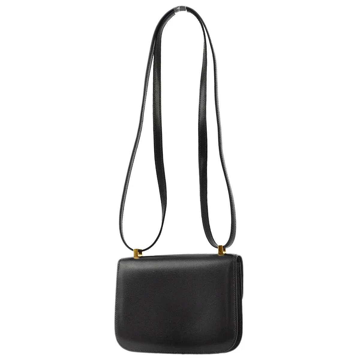 Hermes * 1992 Black Box Calf Constance Micro Shoulder Bag - Image 2