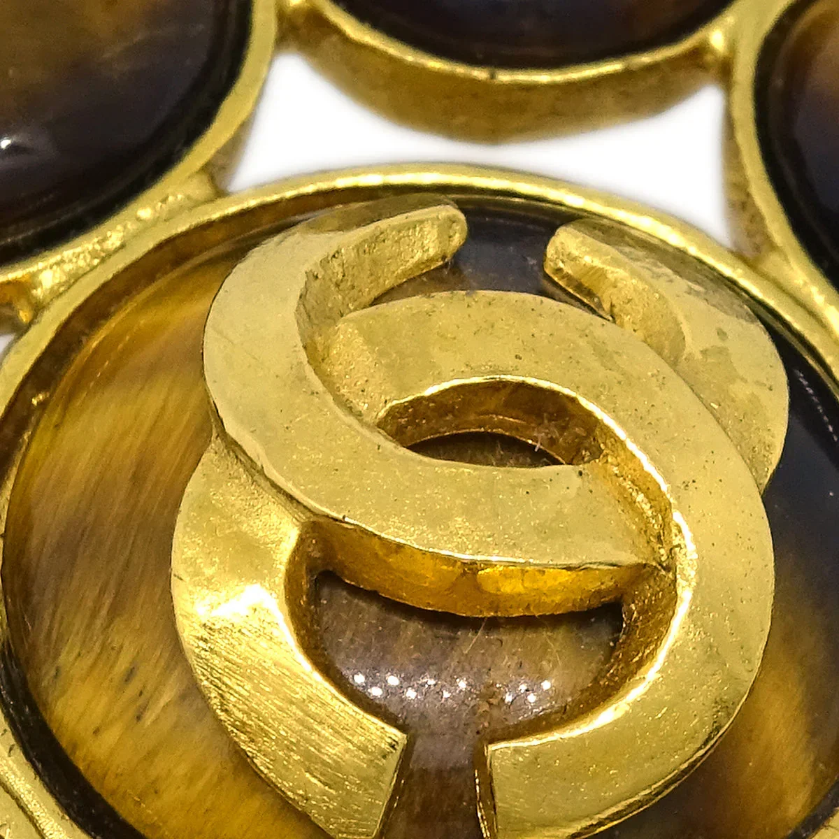 Chanel Stone Brooch Pin Brown 95A - Image 2