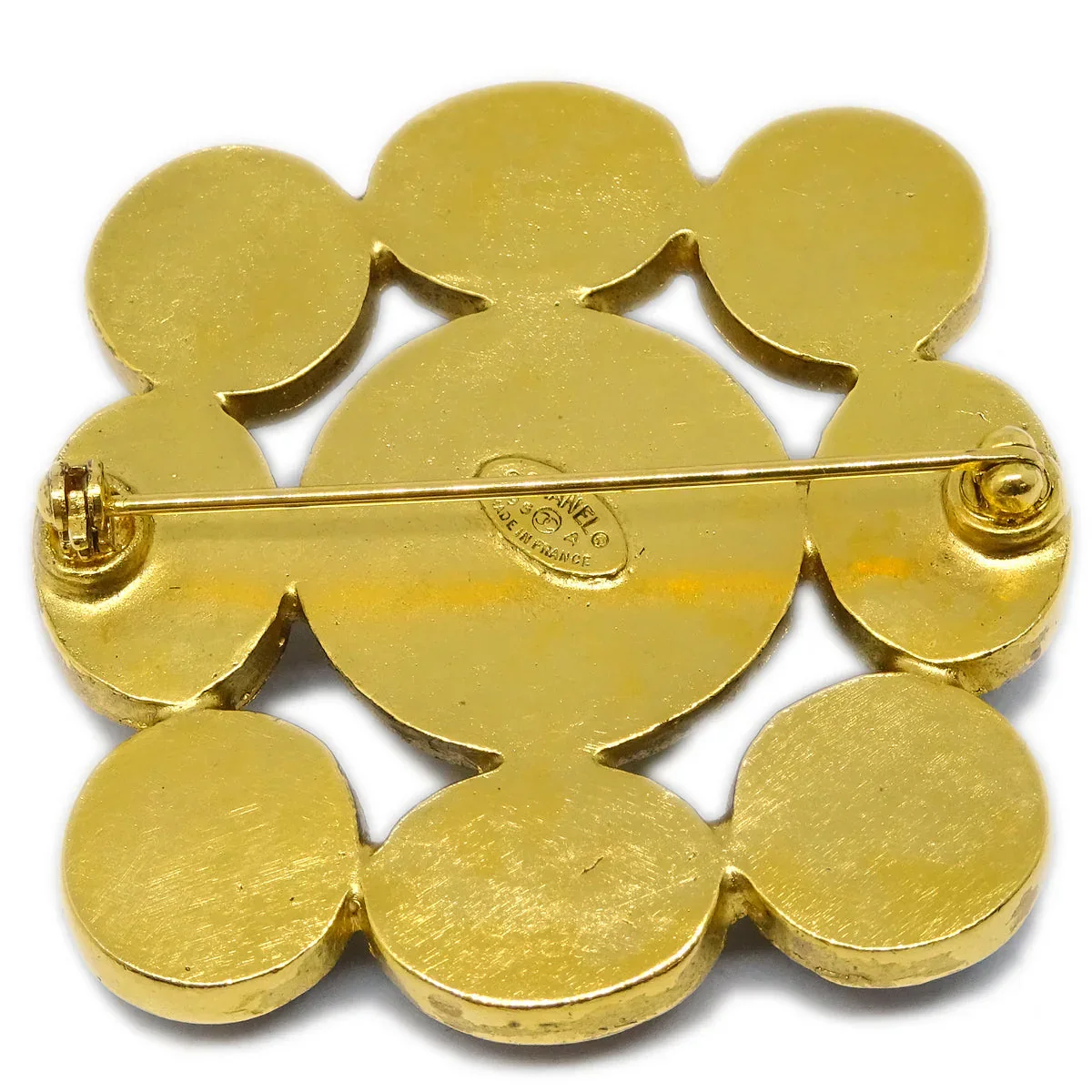 Chanel Stone Brooch Pin Brown 95A - Image 3