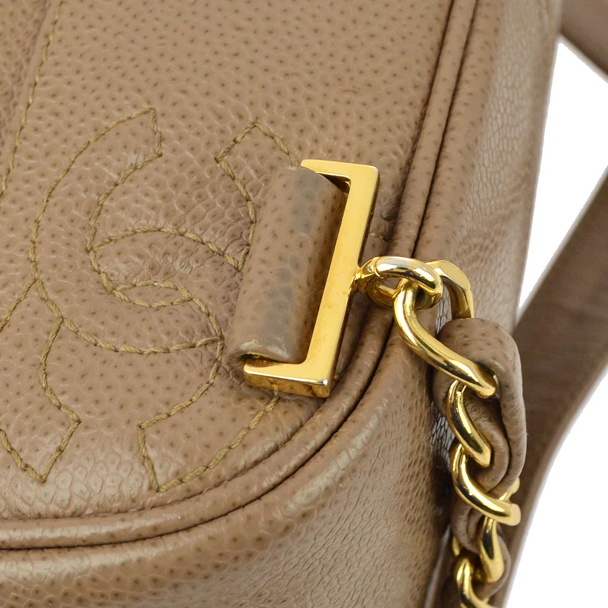 Chanel * 1996-1997 Brown Caviar Triple CC Backpack - Image 5