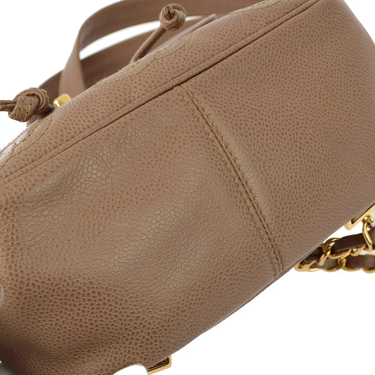 Chanel * 1996-1997 Brown Caviar Triple CC Backpack - Image 6
