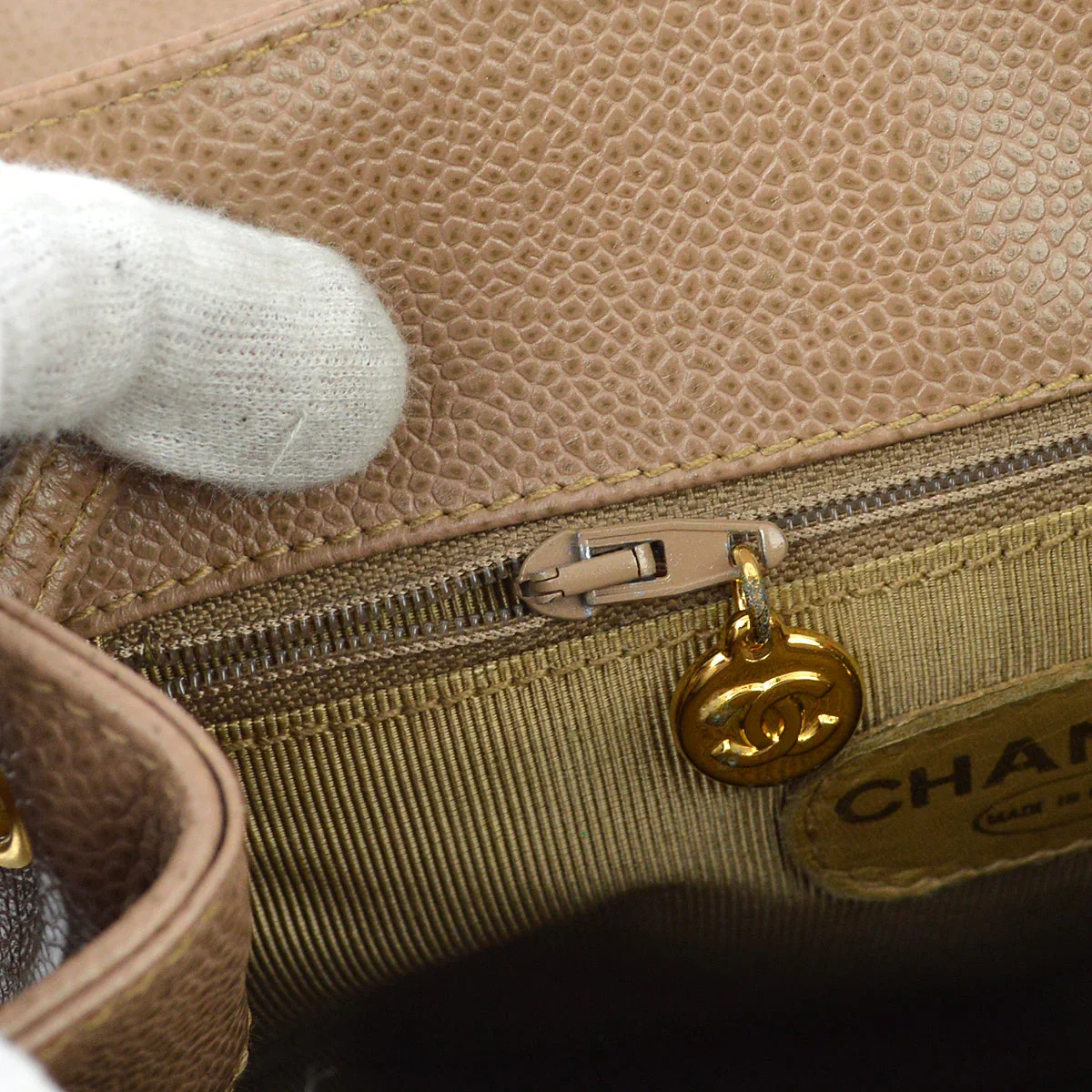 Chanel * 1996-1997 Brown Caviar Triple CC Backpack - Image 8