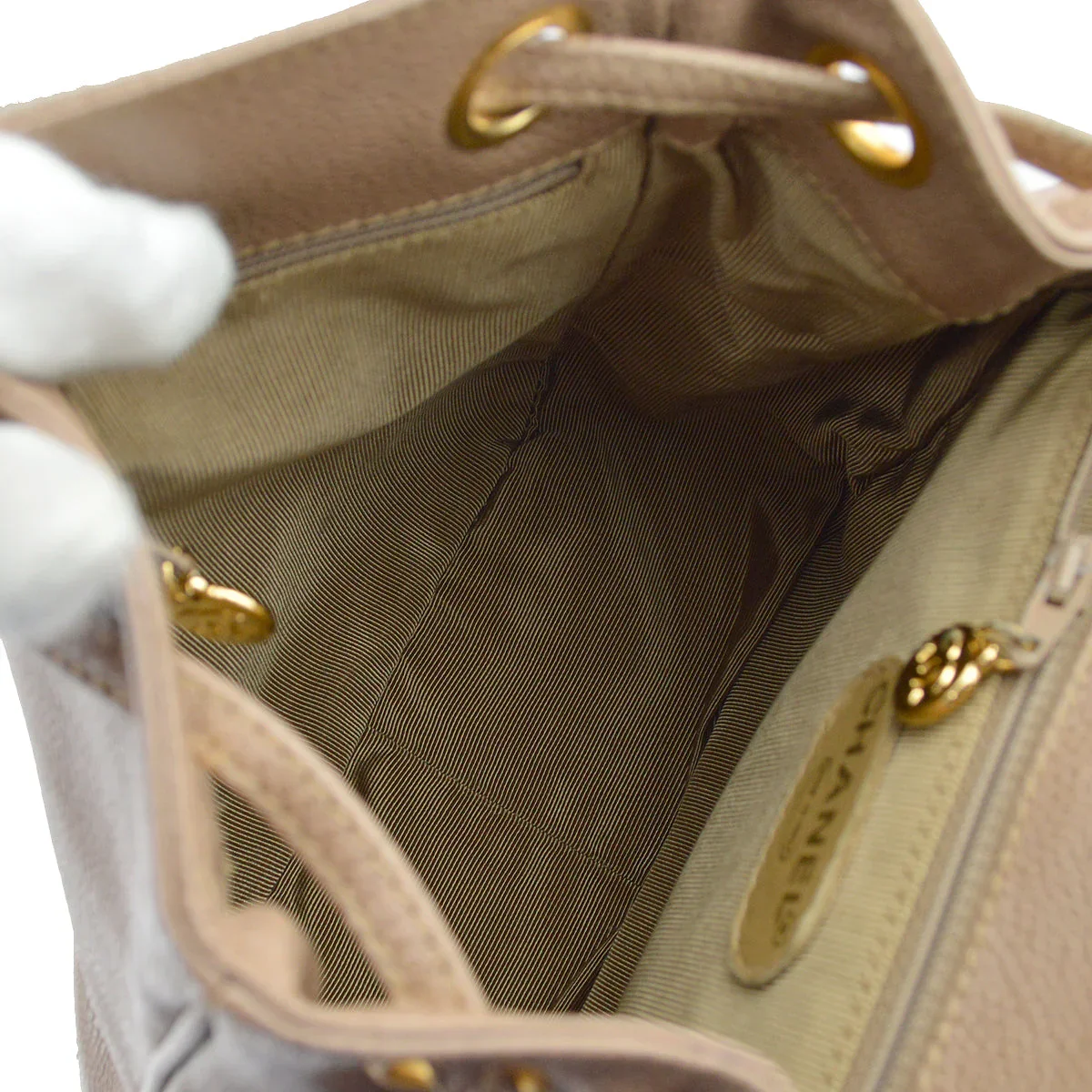 Chanel * 1996-1997 Brown Caviar Triple CC Backpack - Image 9