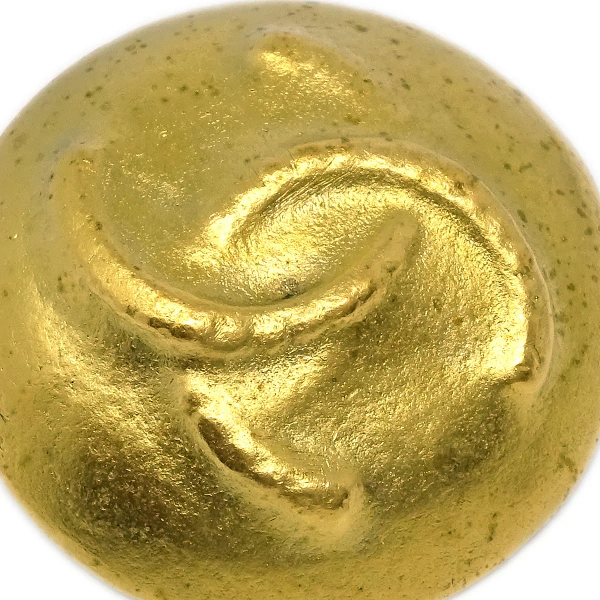 Chanel Gold Button Earrings Clip-On 95C - Image 2