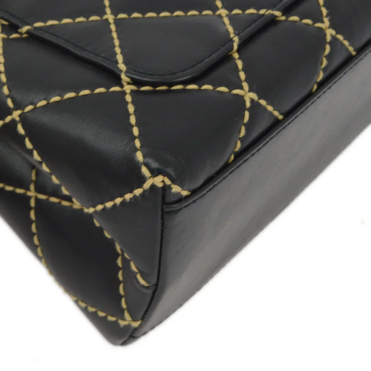 Chanel 2004-2005Black Calfskin Wild Stitch Kelly 30 - Image 3
