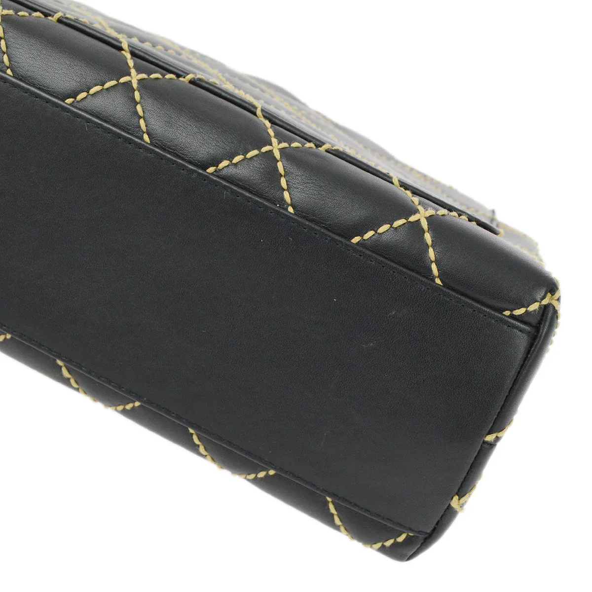 Chanel 2004-2005Black Calfskin Wild Stitch Kelly 30 - Image 4