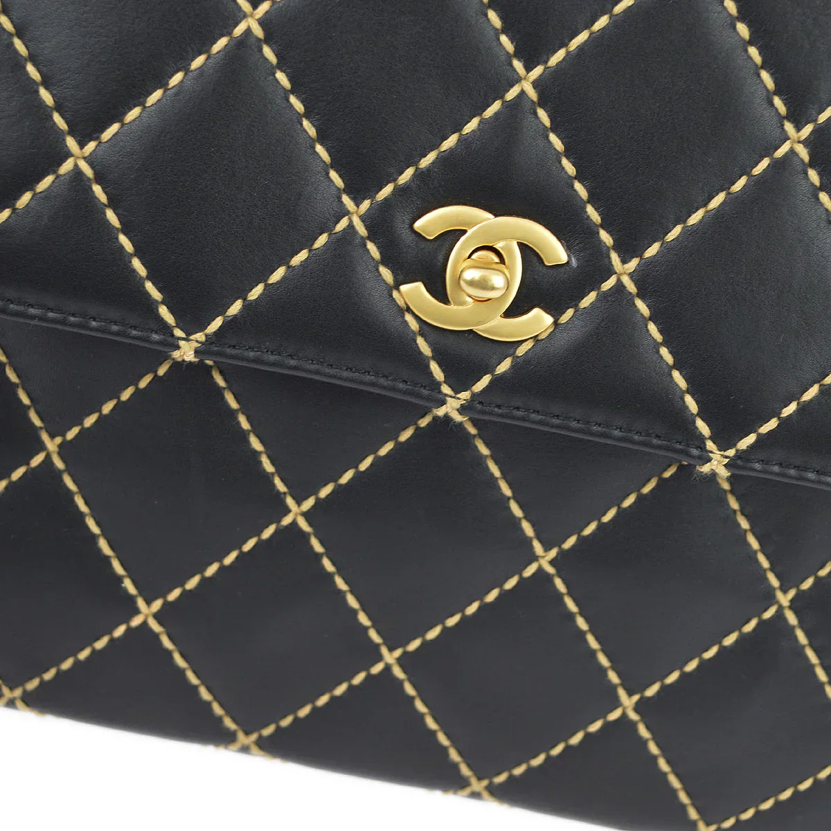 Chanel 2004-2005Black Calfskin Wild Stitch Kelly 30 - Image 5