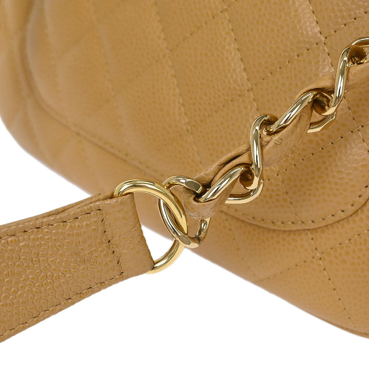 Chanel 2003-2004 Beige Calfskin Handbag - Image 5