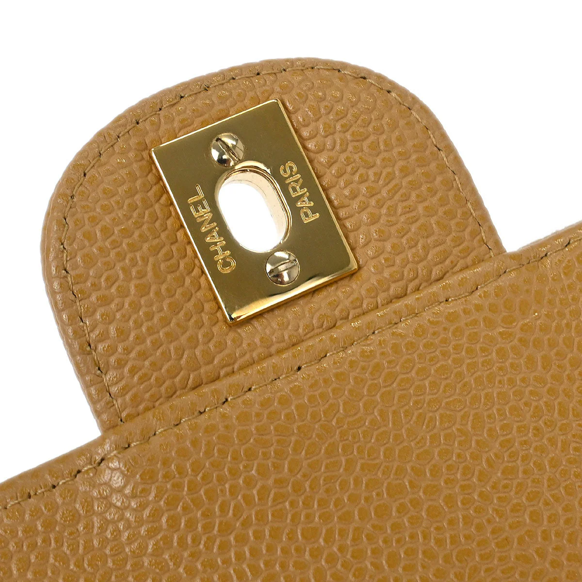 Chanel 2003-2004 Beige Calfskin Handbag - Image 6
