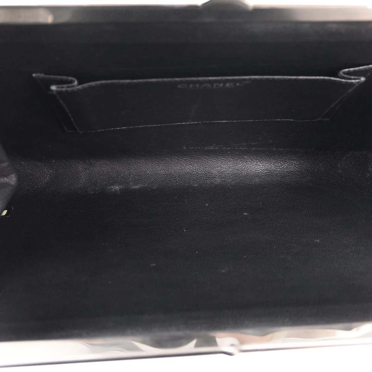 Chanel Black Lambskin Choco Bar Clutch Bag - Image 8