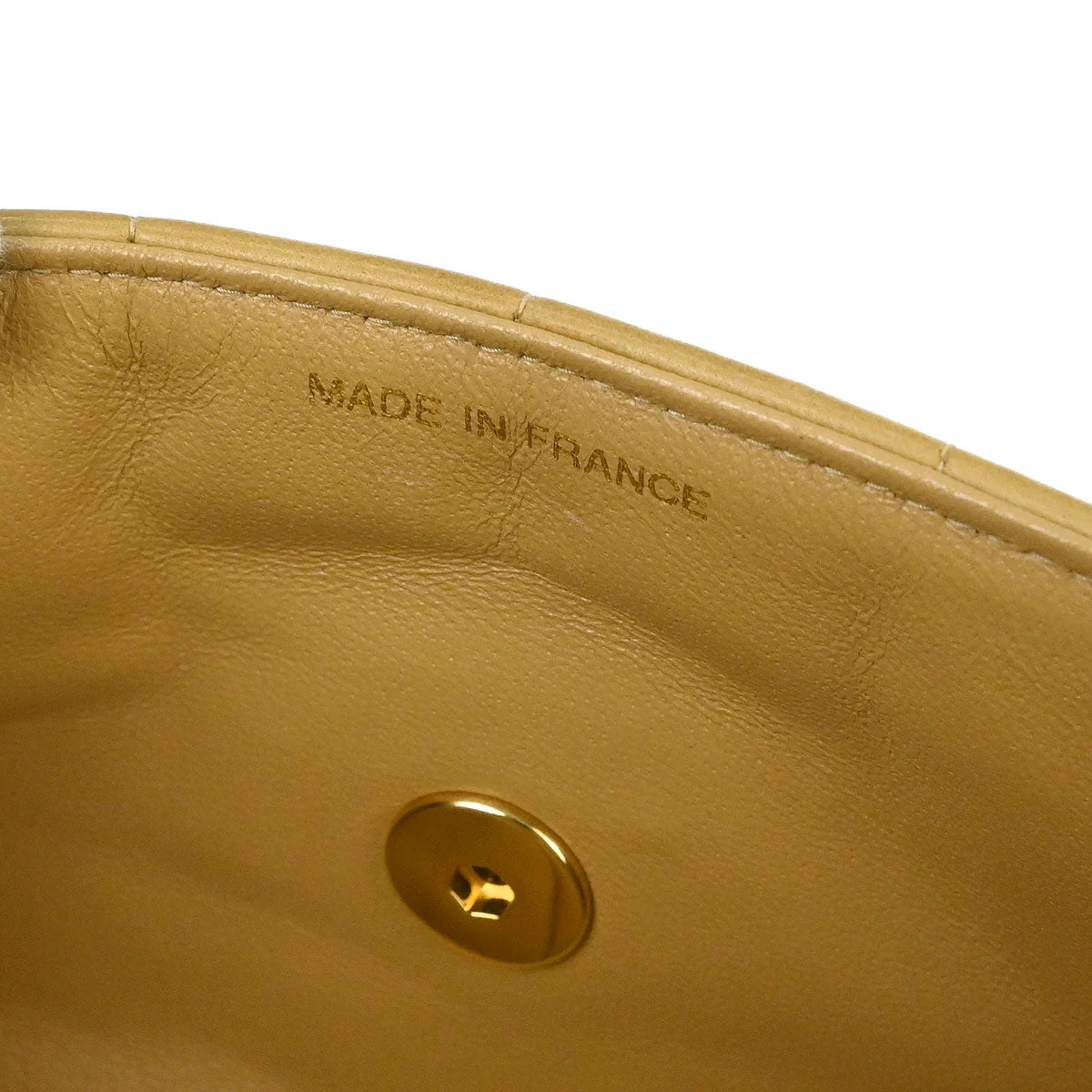 Chanel Beige Lambskin East West Choco Bar Shoulder Bag - Image 8
