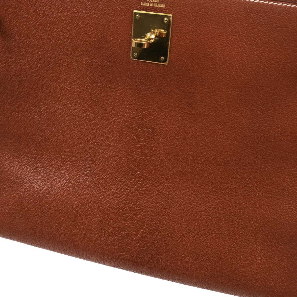 Hermes Brique Chevre Coromandel Kelly 32 Retourne 2way Shoulder Handbag - Image 10