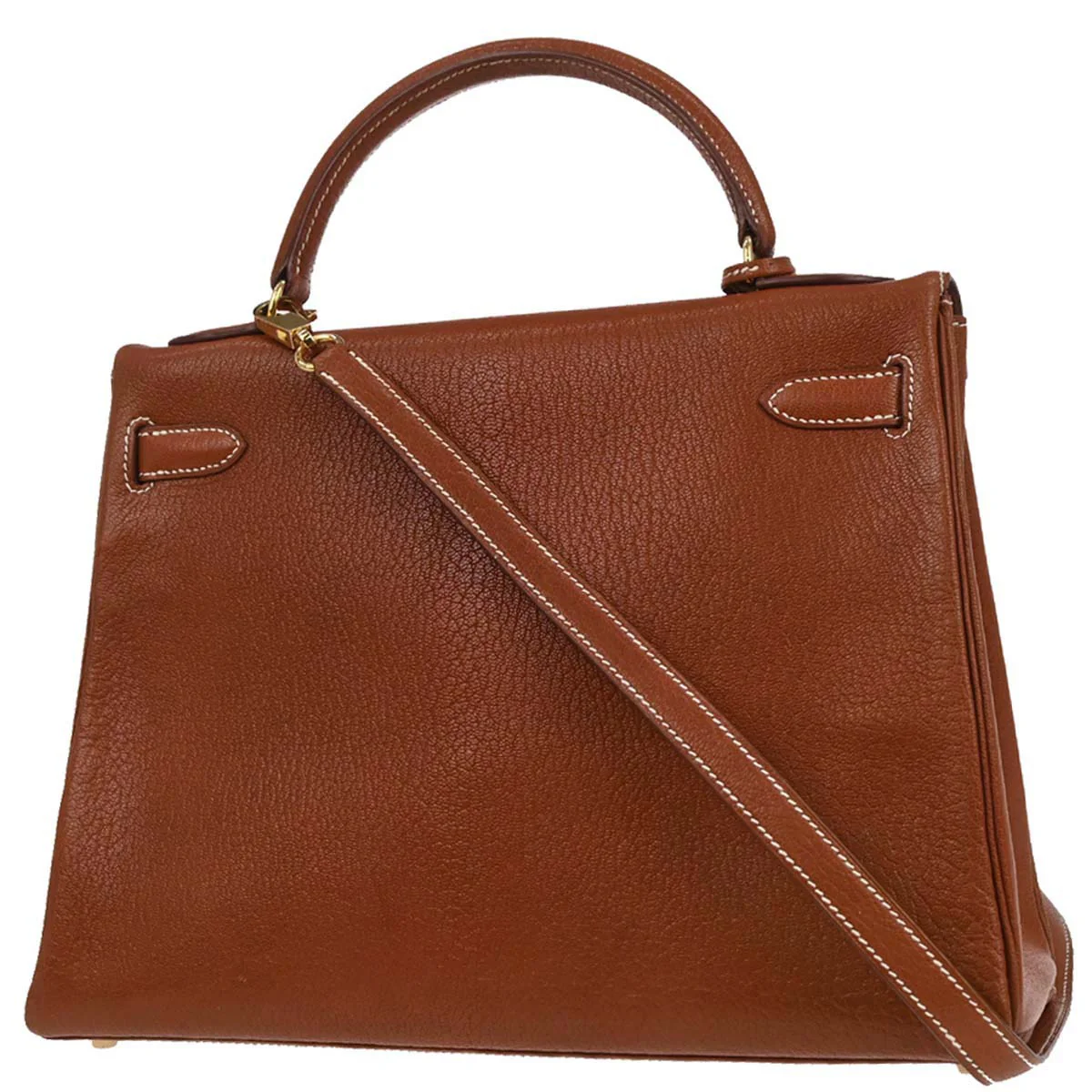 Hermes Brique Chevre Coromandel Kelly 32 Retourne 2way Shoulder Handbag - Image 2