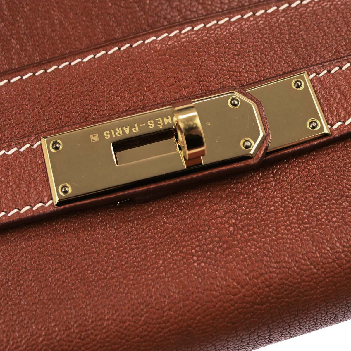 Hermes Brique Chevre Coromandel Kelly 32 Retourne 2way Shoulder Handbag - Image 5