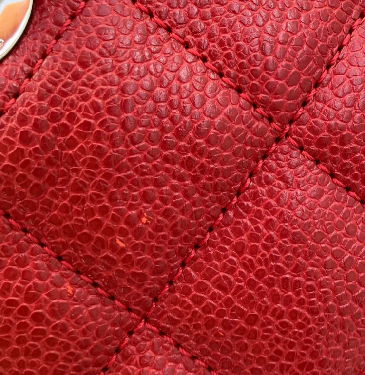 Chanel 2012-2013 Red Caviar Skin French Riviera Shoulder Bag - Image 14