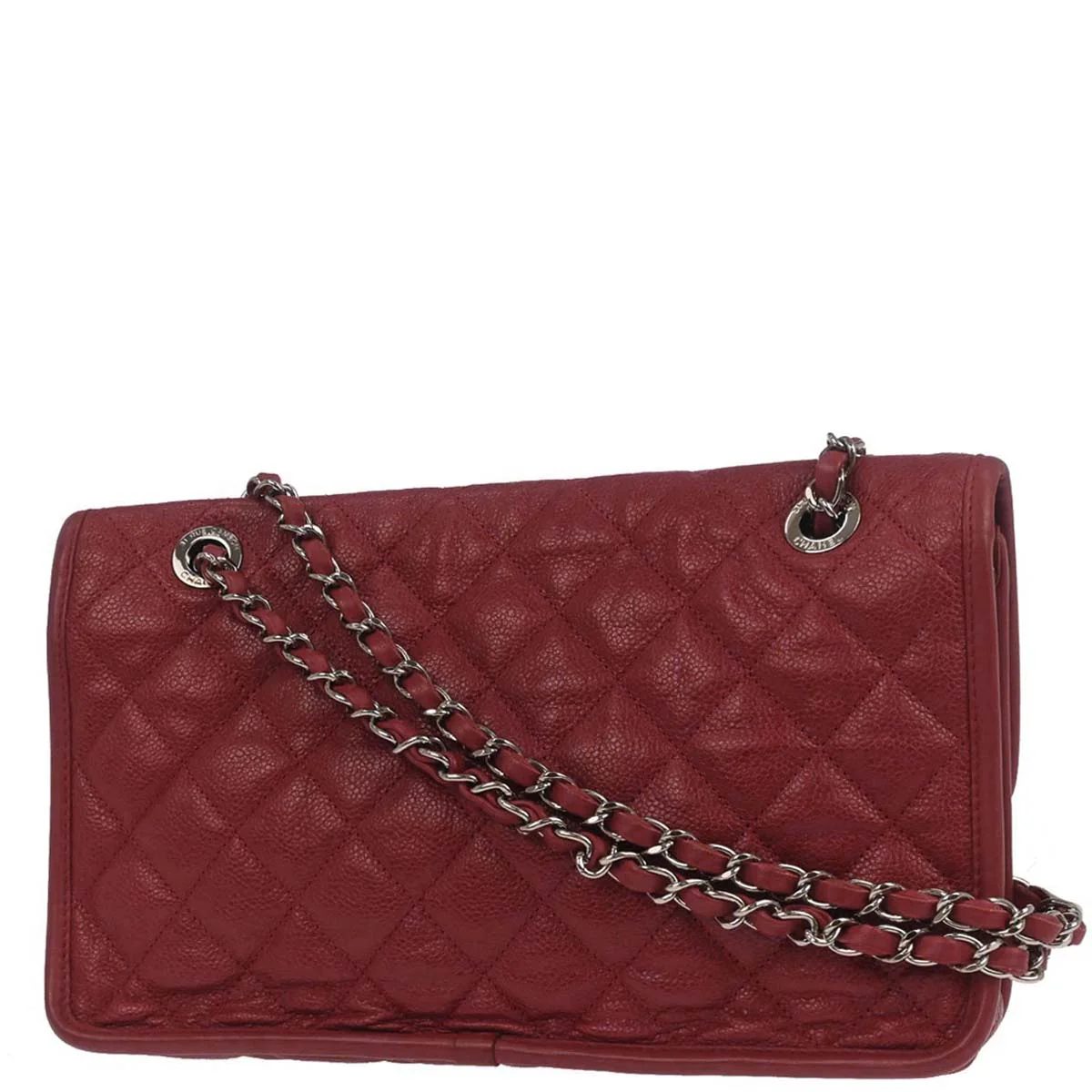 Chanel 2012-2013 Red Caviar Skin French Riviera Shoulder Bag - Image 2