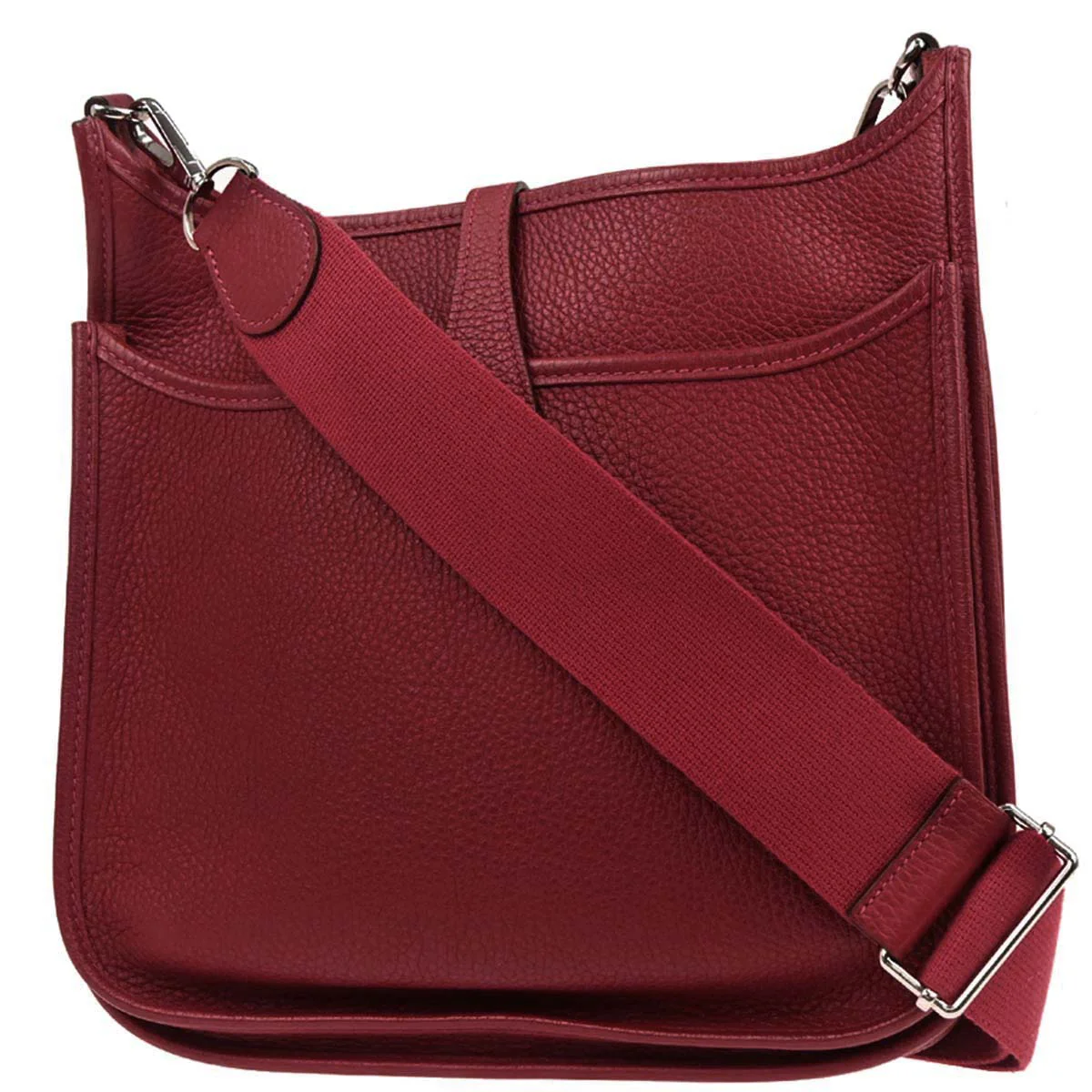 Hermes Rouge Garance Taurillon Clemence Evelyne 3 29 PM Shoulder Bag - Image 2