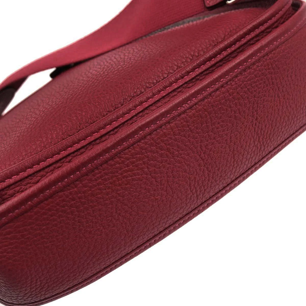 Hermes Rouge Garance Taurillon Clemence Evelyne 3 29 PM Shoulder Bag - Image 4