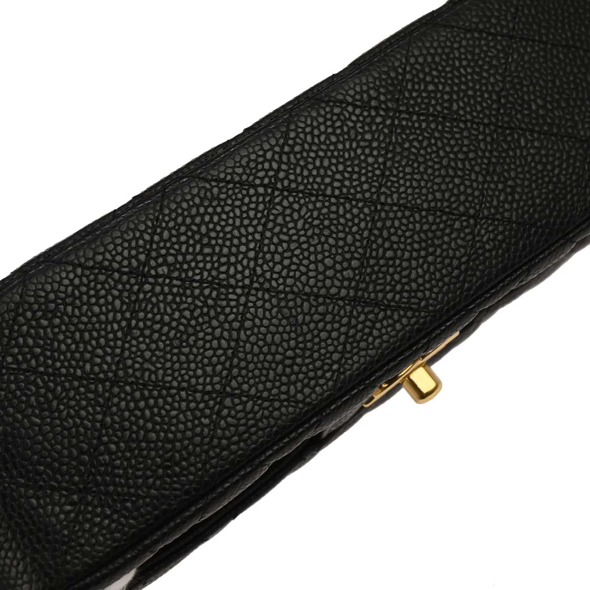 Chanel 2008-2009 Black Caviar Small Classic Double Flap Shoulder Bag - Image 3