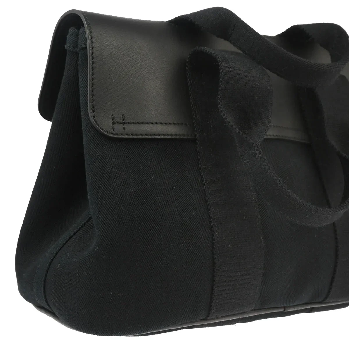 Hermes Black Toile Chevrons Valparaiso PM Tote Handbag - Image 2