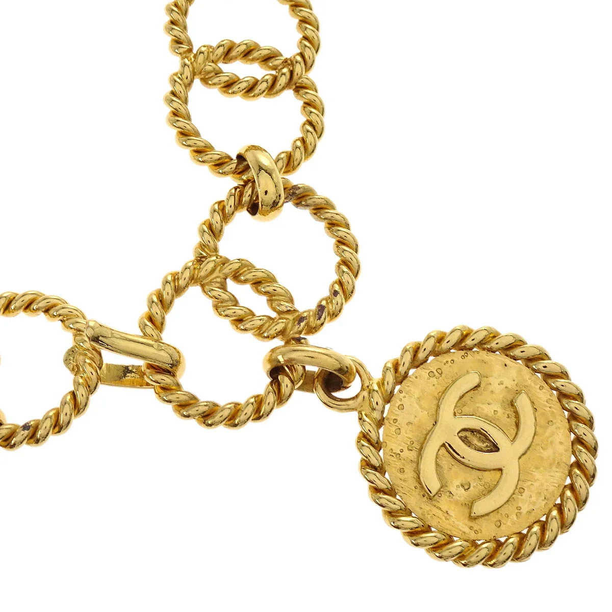 Chanel Chain Belt Medallion Gold 25 Small Good - Image 3