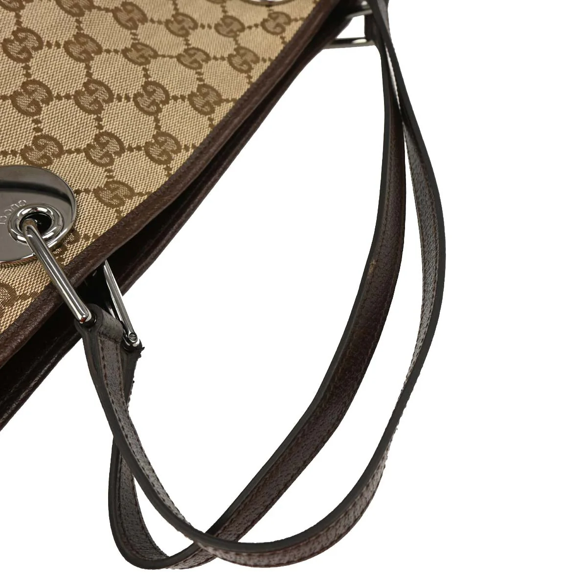 Gucci Brown Beige GG Tote Bag - Image 3