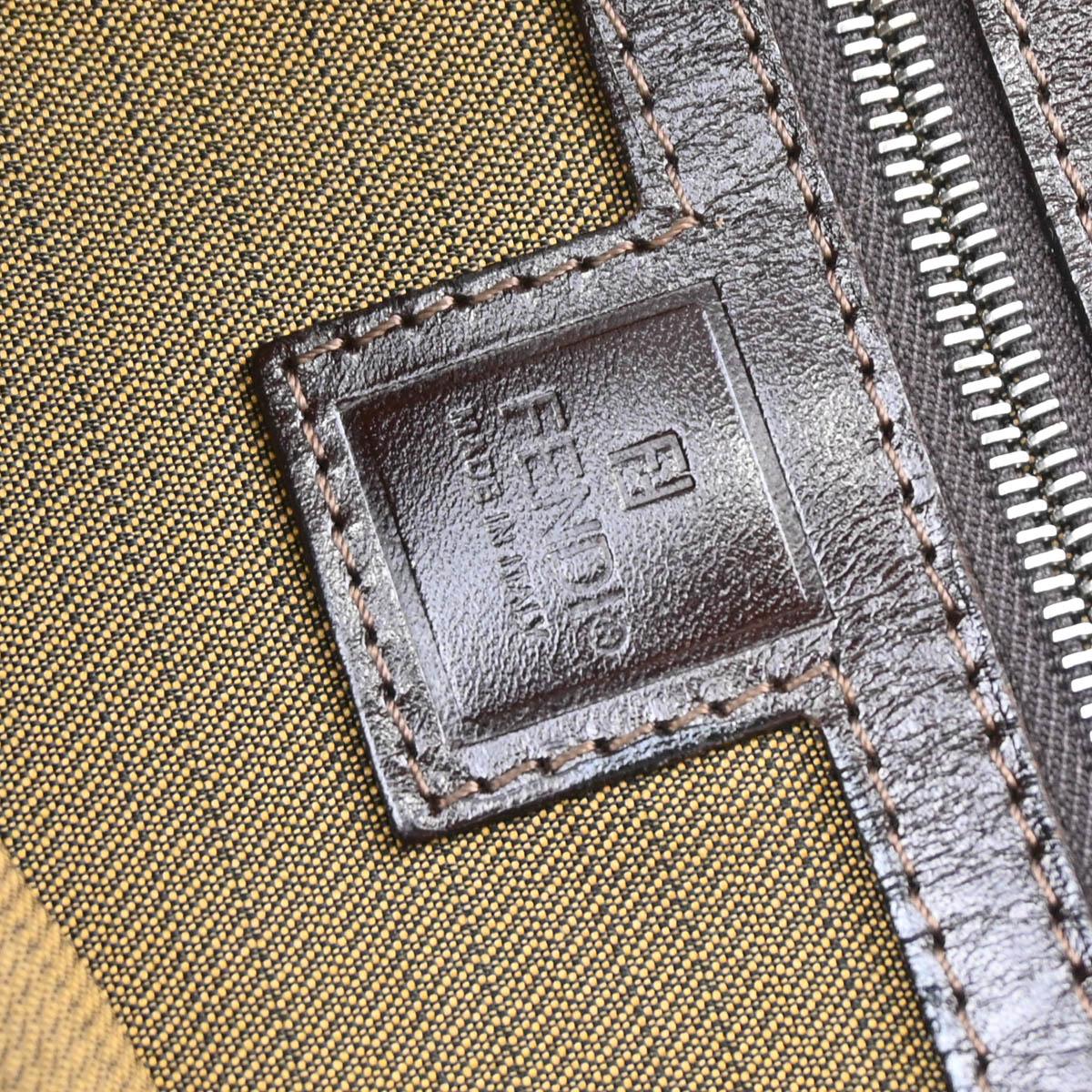 Fendi 1990s Brown Zucca 2way Shoulder Handbag - Image 10