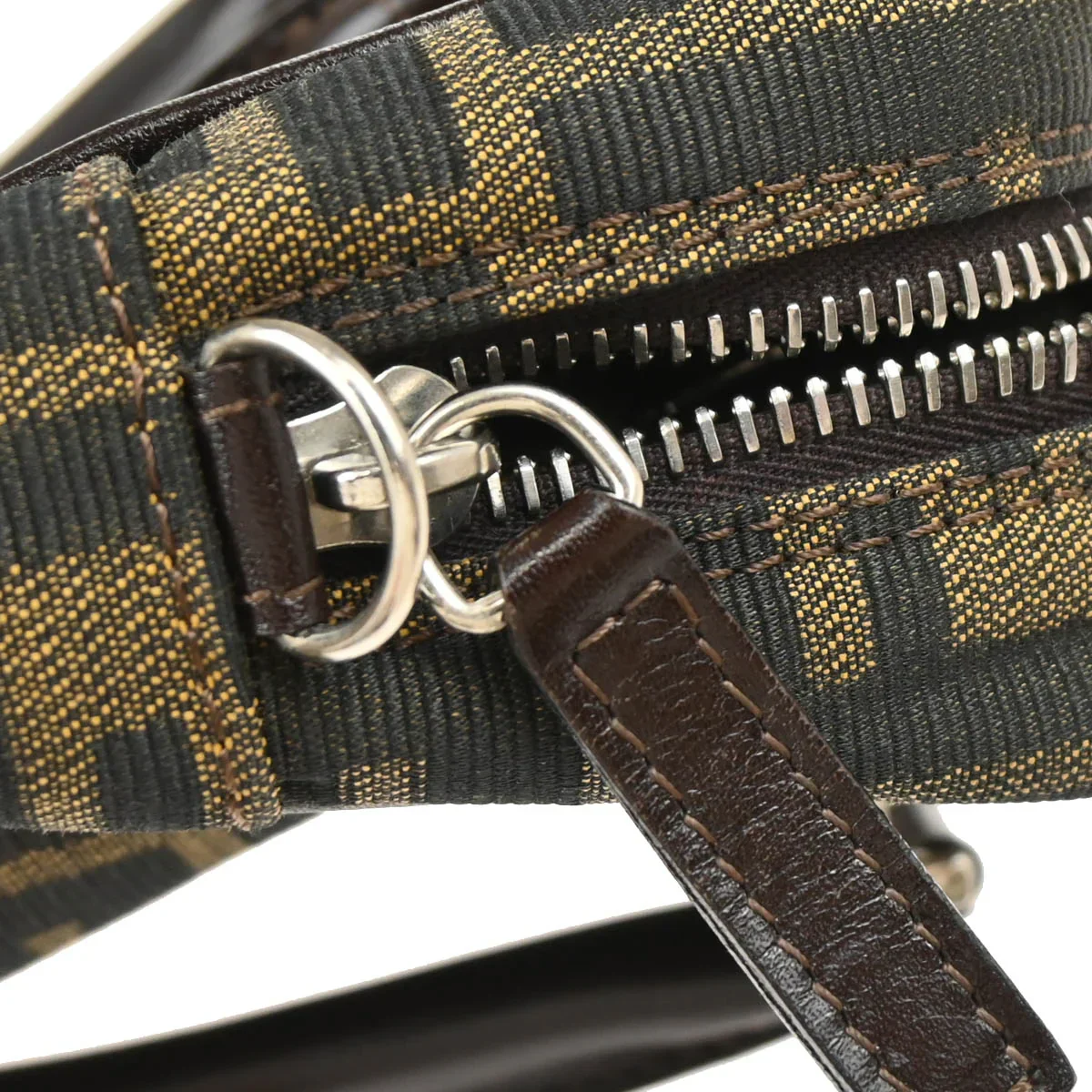 Fendi 1990s Brown Zucca 2way Shoulder Handbag - Image 7
